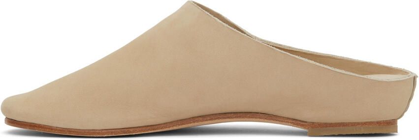Lauren Manoogian Beige Raw Vault Mules - Picture 4
