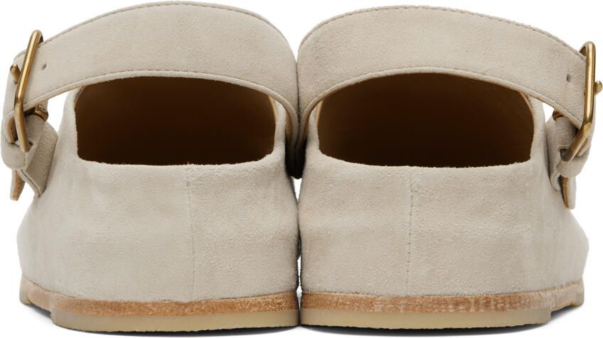 Lauren Manoogian Beige Suede Mules