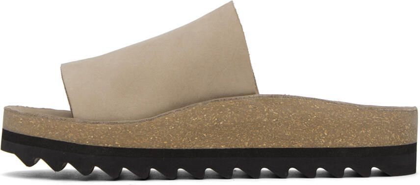 Lauren Manoogian Taupe Raw Contour Slides - Picture 3