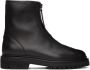 Legres Black Oiled Leather Ankle Boots - Thumbnail 1