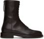Legres Brown Leather Combat Boots - Thumbnail 1