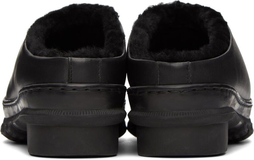 Legres Black Leather Clogs