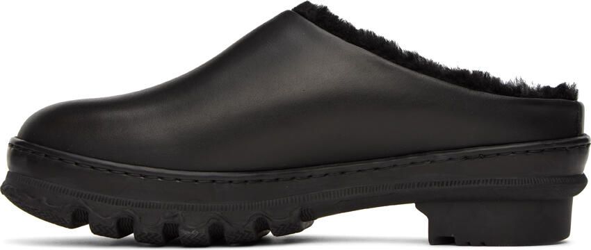 Legres Black Leather Clogs - Picture 3