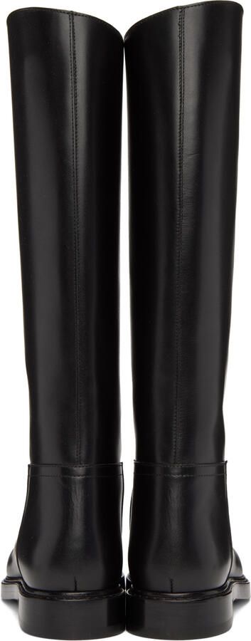 Legres Black Leather Riding Boots - Picture 3