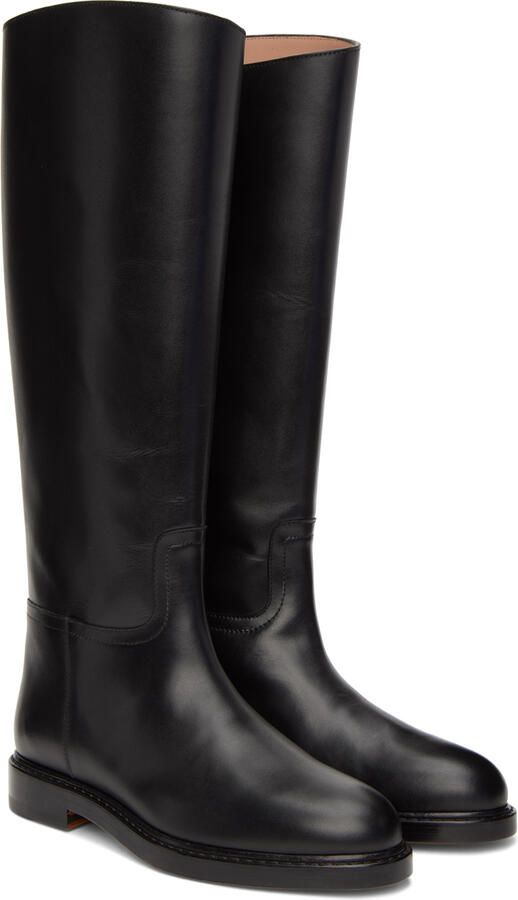 Legres Black Leather Riding Boots - Picture 2