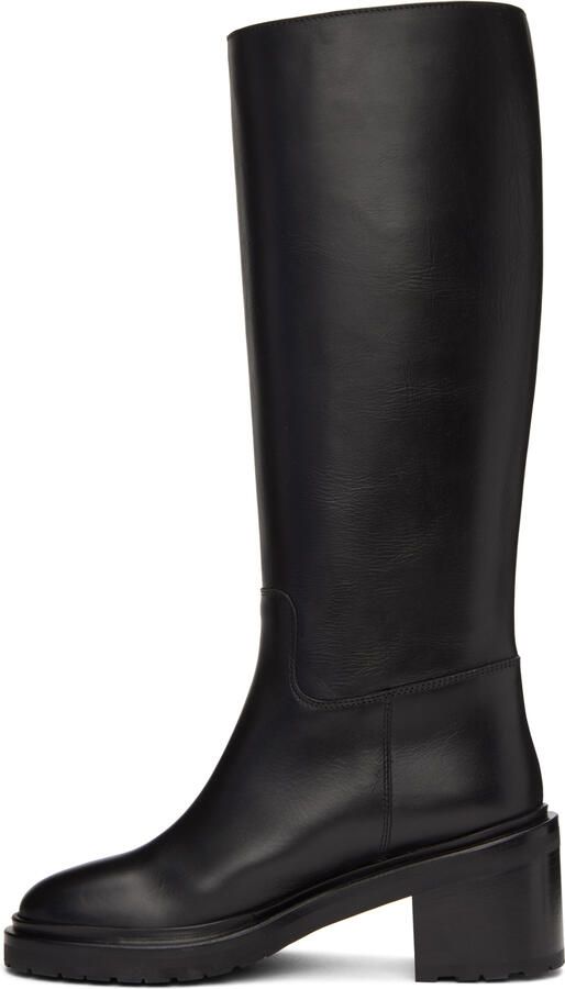 Legres Black Oiled Leather Riding Boots