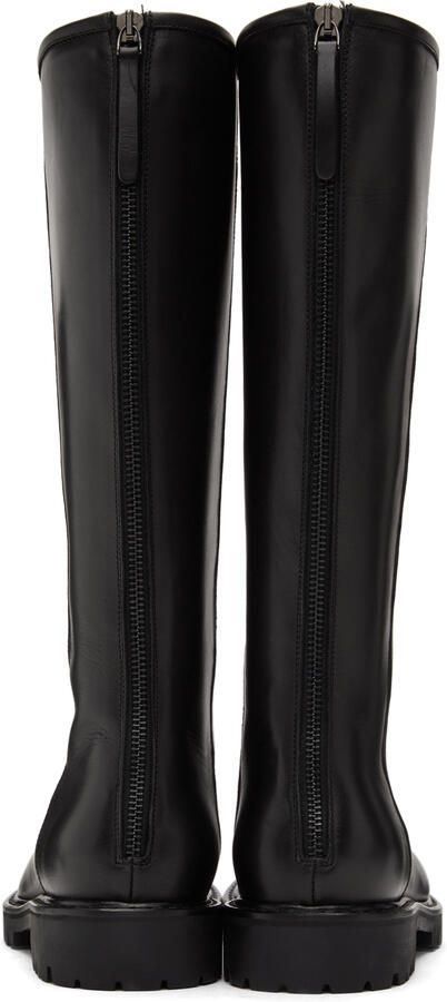 Legres Black Tall Combat Boots - Picture 3