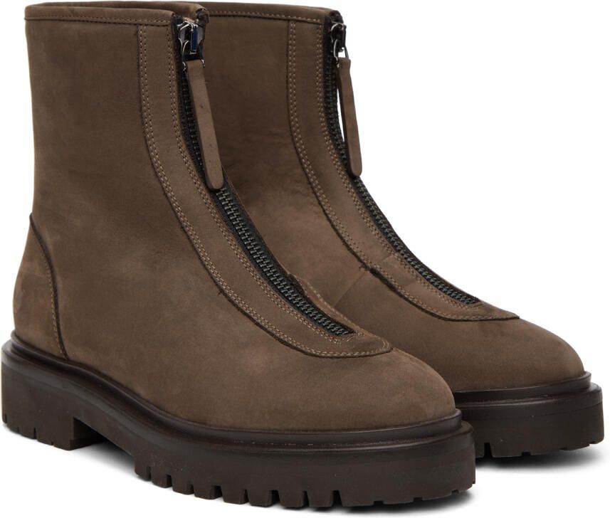 Legres Brown Nubuck Ankle Boots - Picture 2