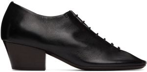 LEMAIRE Black Lace-Up Heel Derbys