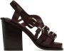 LEMAIRE Brown Square Heeled 100 Sandals - Thumbnail 1