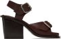 LEMAIRE Brown Square Heeled 80 Sandals - Thumbnail 1