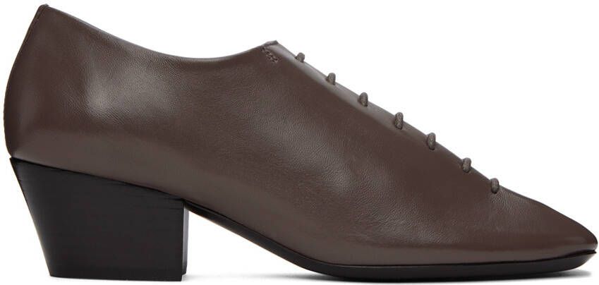 LEMAIRE Gray Heeled Derbies