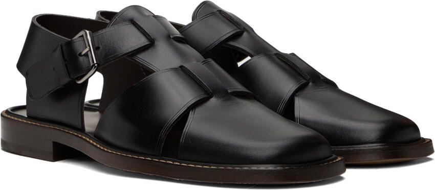 LEMAIRE Black Fisherman Sandals