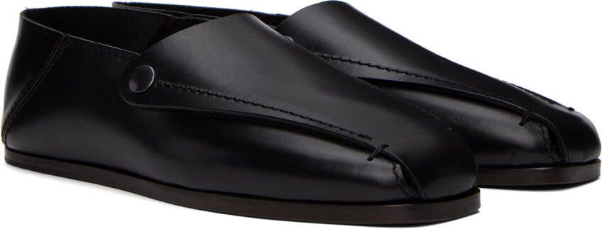 LEMAIRE Black Folded Mules - Picture 3