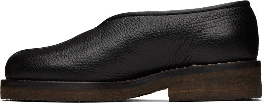 LEMAIRE Black Piped Loafers - Picture 3