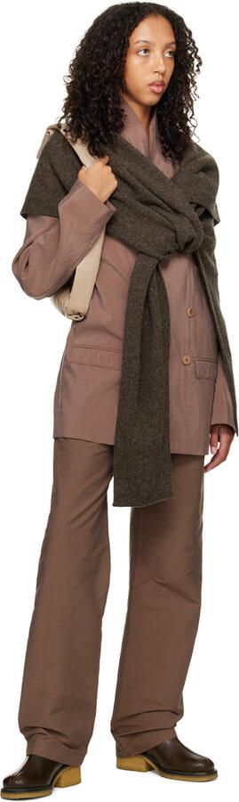 LEMAIRE Brown Piped Ankle Boots - Picture 4