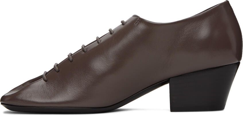 LEMAIRE Gray Heeled Derbies - Picture 3