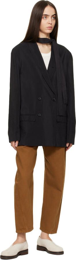 LEMAIRE Off-White Piped Slippers - Picture 4