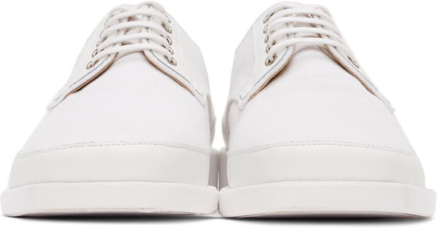 LEMAIRE White Canvas Derbys - Picture 3