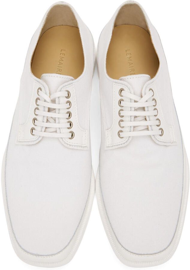 LEMAIRE White Canvas Derbys