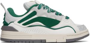 Li-Ning Off-White & Green Wave Pro Sneakers