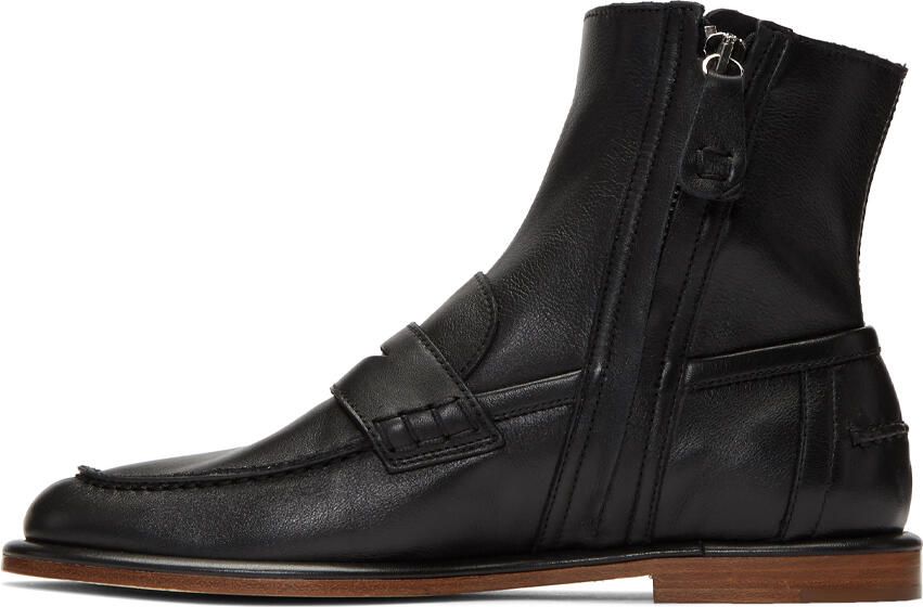 Loewe Black Loafer Boots - Picture 2