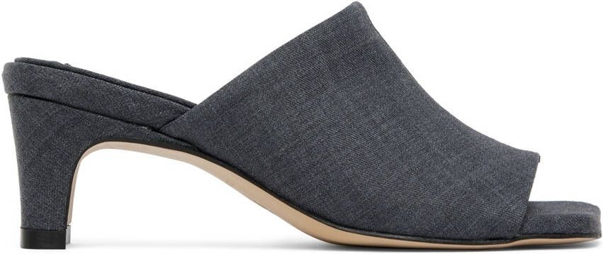 LOW CLASSIC Gray Slide Heeled Sandals