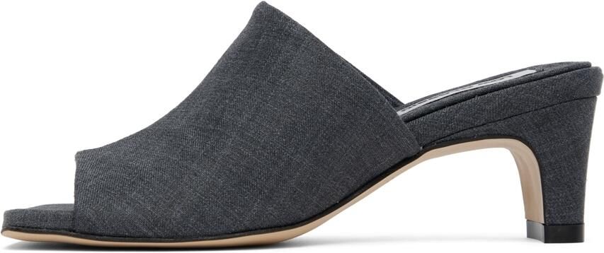 LOW CLASSIC Gray Slide Heeled Sandals - Picture 3