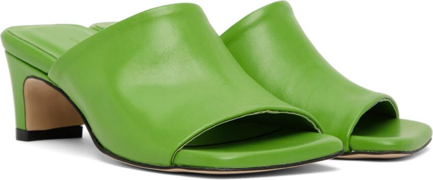LOW CLASSIC Green Slide Heeled Sandals - Picture 2