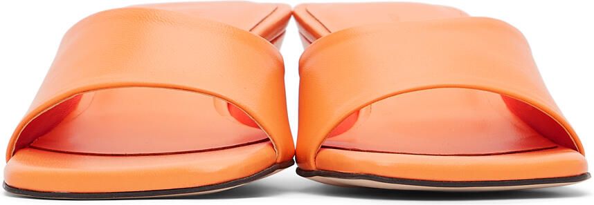 LOW CLASSIC Orange Slide Heeled Sandals - Picture 3