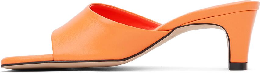 LOW CLASSIC Orange Slide Heeled Sandals - Picture 4