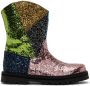 M A Kids Multicolor Glitter Boots - Thumbnail 1