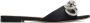 MACH & MACH Black Satin Double Bow Sandals - Thumbnail 1