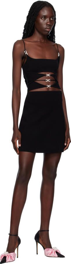 MACH & MACH Black & Pink Double Heart 110 Heels - Picture 4