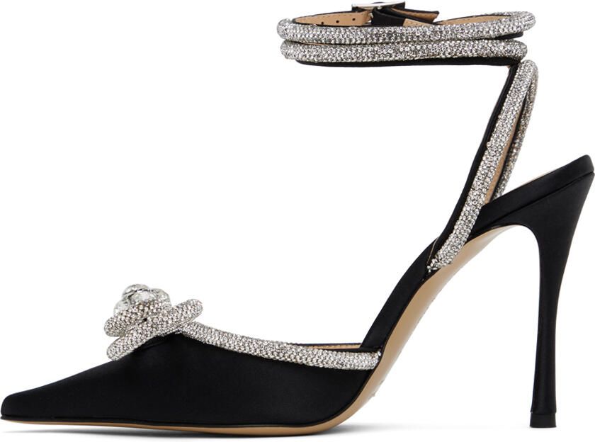 MACH & MACH Black Double Bow Heels - Picture 3