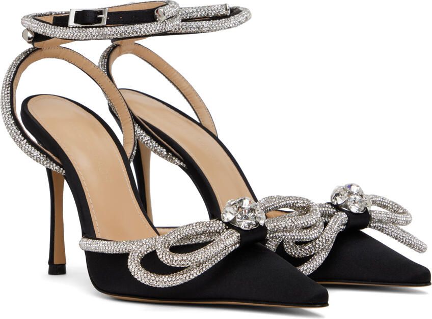 MACH & MACH Black Double Bow Heels - Picture 2