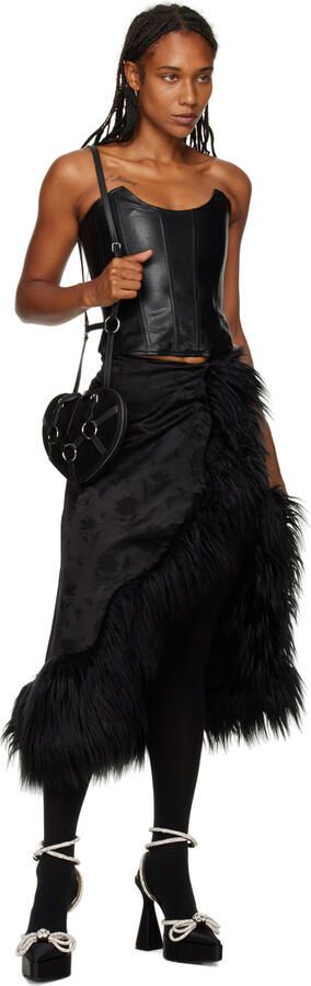 MACH & MACH Black Double Bow Platform 140 Heels - Picture 4