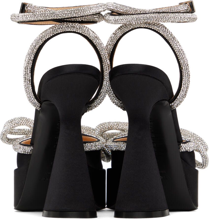 MACH & MACH Black Double Bow Platform Heels