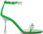 MACH & MACH Green 'Floating Crystal Bow' Heeled Sandals - Thumbnail 1