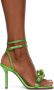 MACH & MACH Green French Bow 95 Heeled Sandals - Thumbnail 1