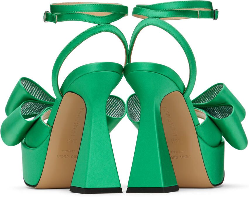 MACH & MACH Green 'Le Cadeau' 140 Platform Heeled Sandals - Picture 3