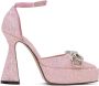 MACH & MACH Pink Double Bow Platform Heels - Thumbnail 1