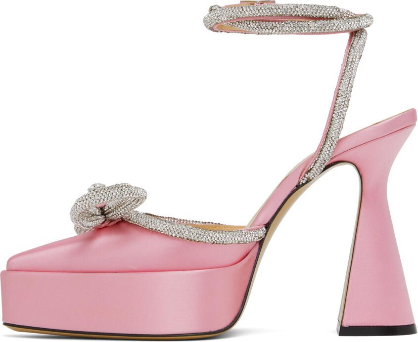 MACH & MACH Pink Double Bow Platform Heels - Picture 2