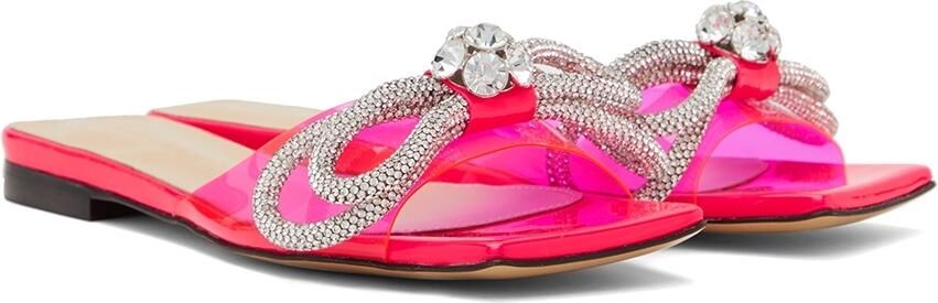 MACH & MACH Pink Double Bow Sandals - Picture 2