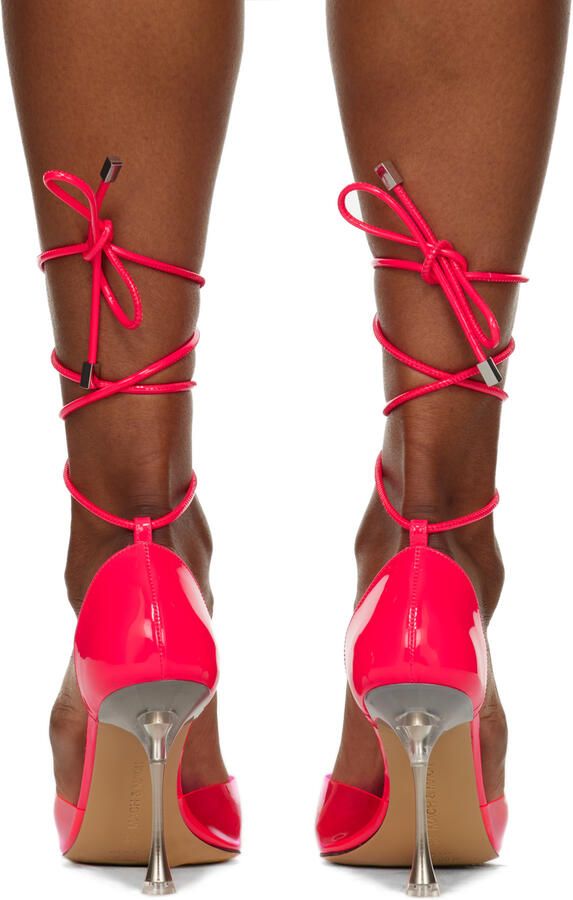 MACH & MACH Pink Heart 100 Heels - Picture 5