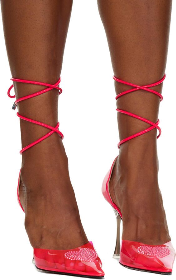 MACH & MACH Pink Heart 100 Heels - Picture 3