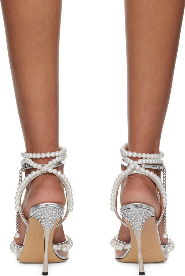 MACH & MACH Silver 'Diamond Of Elizabeth' Heels - Picture 5