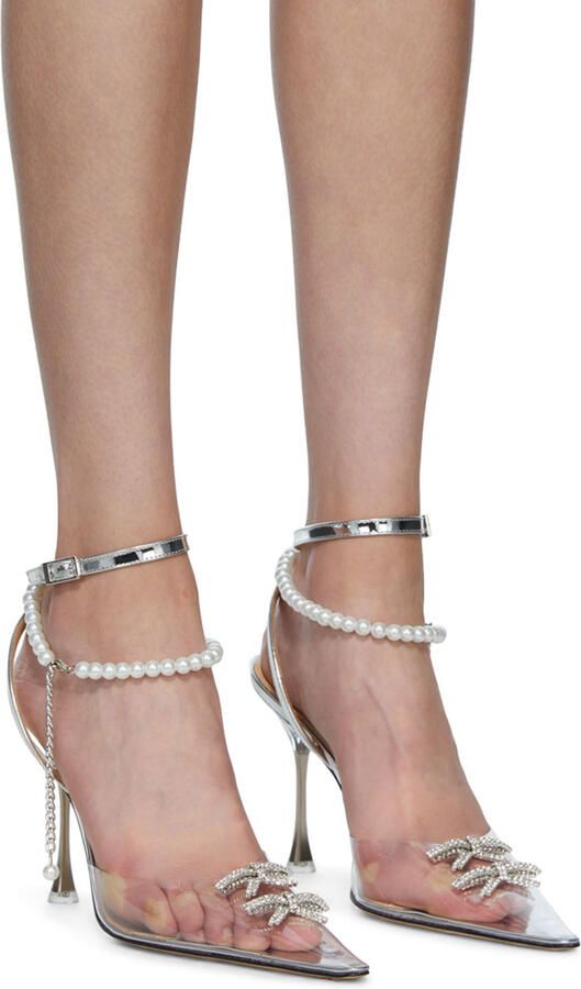MACH & MACH Silver Matilda 100 Heels - Picture 3