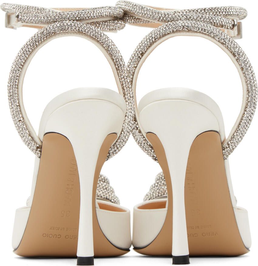 MACH & MACH White Triple Heart Heels