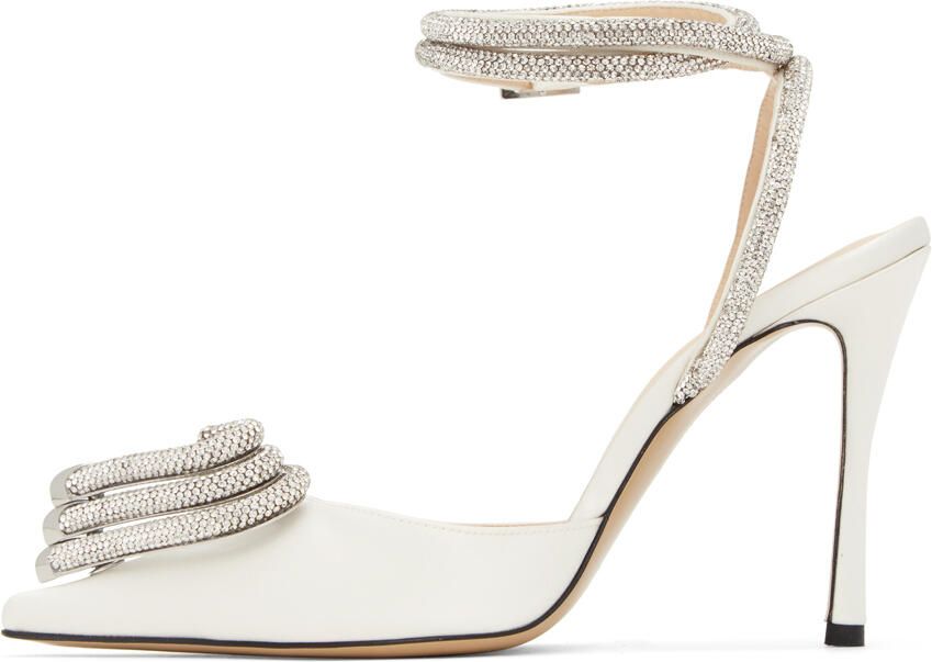 MACH & MACH White Triple Heart Heels - Picture 3